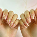 Press-On Nail Tips Intricate Orange Set of 24
