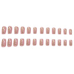 Press-On Nail Tips Intricate Orange Set of 24