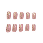 Press-On Nail Tips Intricate Orange Set of 24