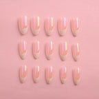Press-On Nail Tips Iridescent Self-Adhesive 1224 Pieces
