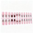 Press-On Nail Tips Leopard Print & Embellished Lightweight Comfort