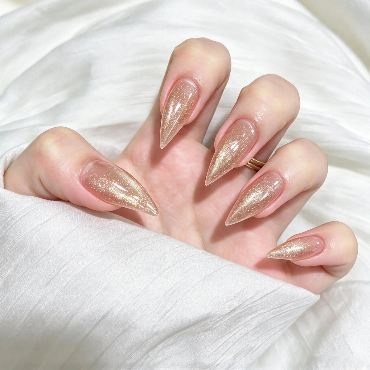 Press-On Nail Tips Natural Look Reusable & Easy Application