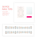 Press-On Nail Tips Natural-Looking Reusable Glue & File