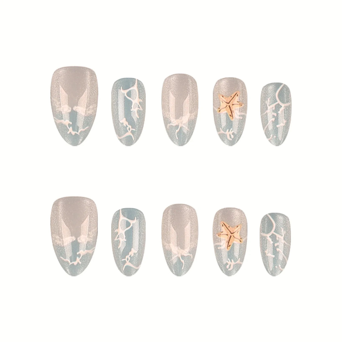 Press-On Nail Tips Natural-Looking Reusable Glue & File