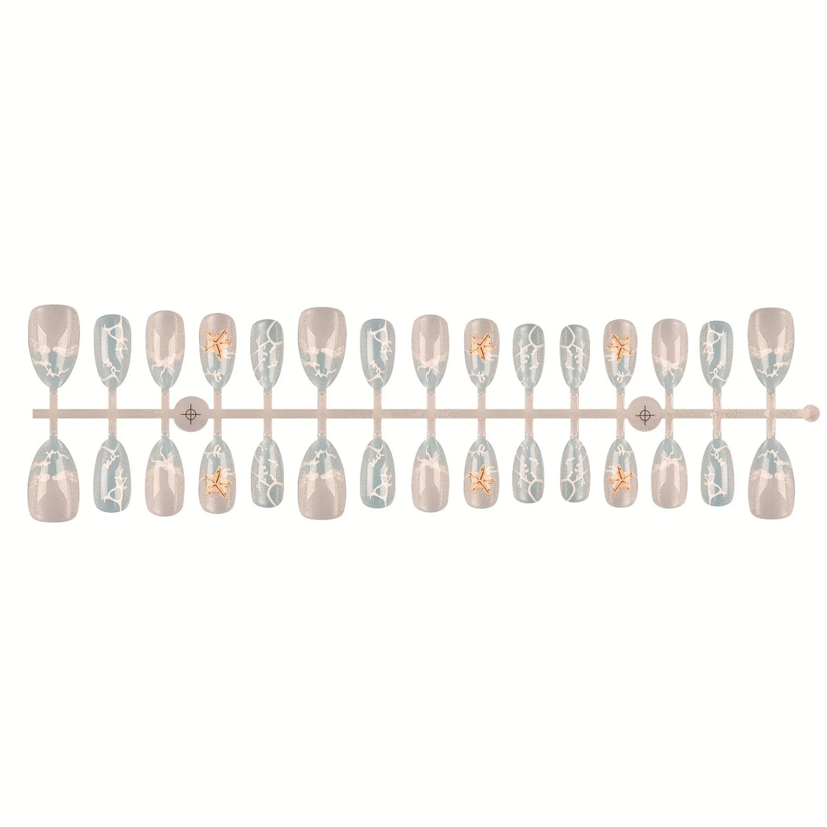 Press-On Nail Tips Natural-Looking Reusable Glue & File