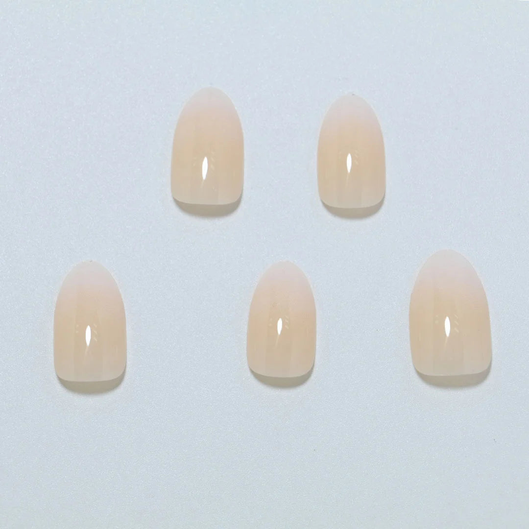 Press-On Nail Tips Natural Ombre Reusable Set Of 24
