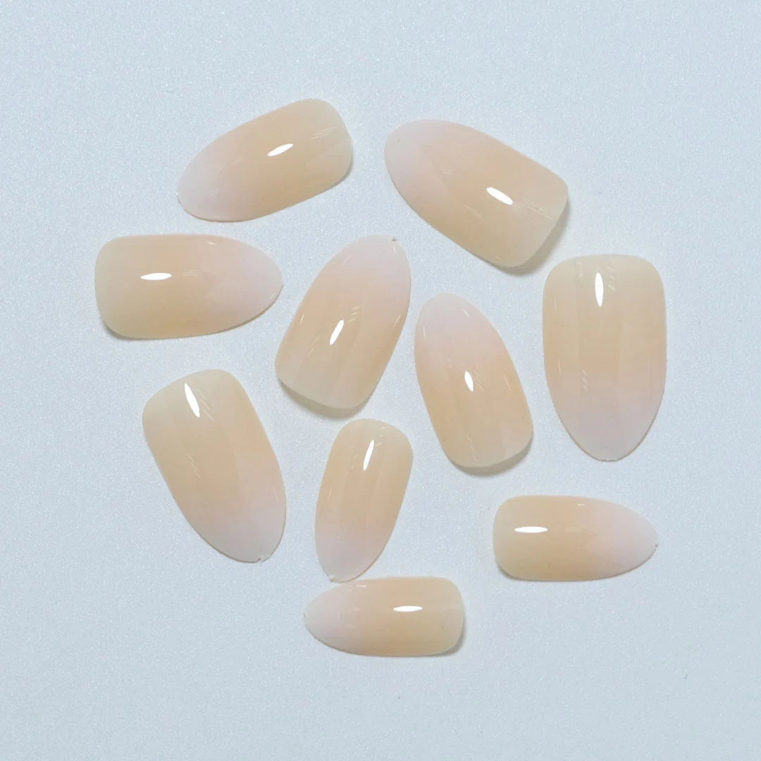 Press-On Nail Tips Natural Ombre Reusable Set Of 24