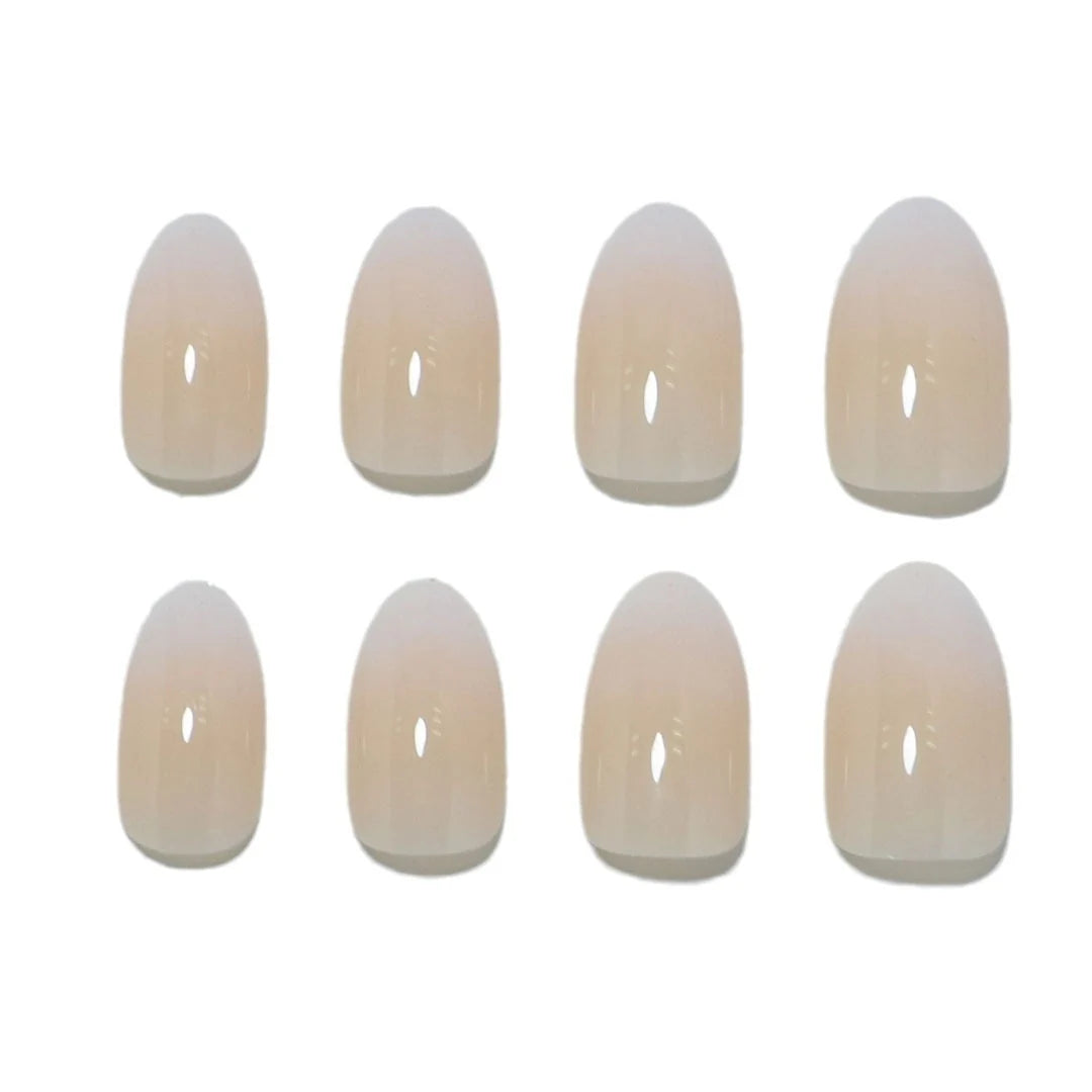 Press-On Nail Tips Natural Ombre Reusable Set Of 24
