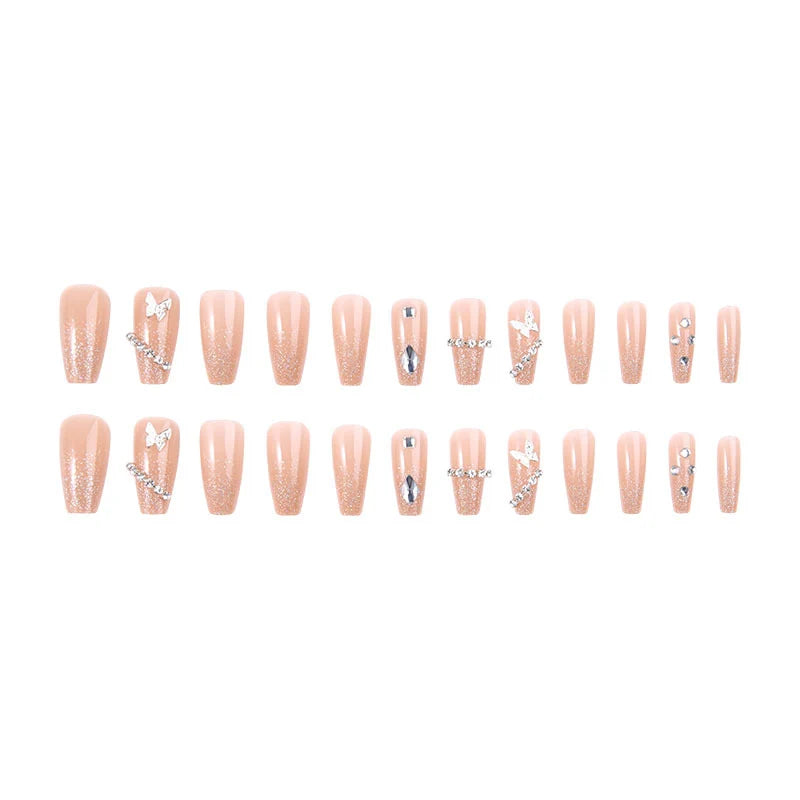 Press-On Nail Tips No Glue Rhinestone & Glitter