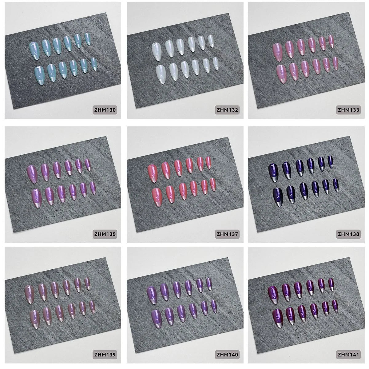 Press-On Nail Tips Nude Peel-And-Press Set of 24