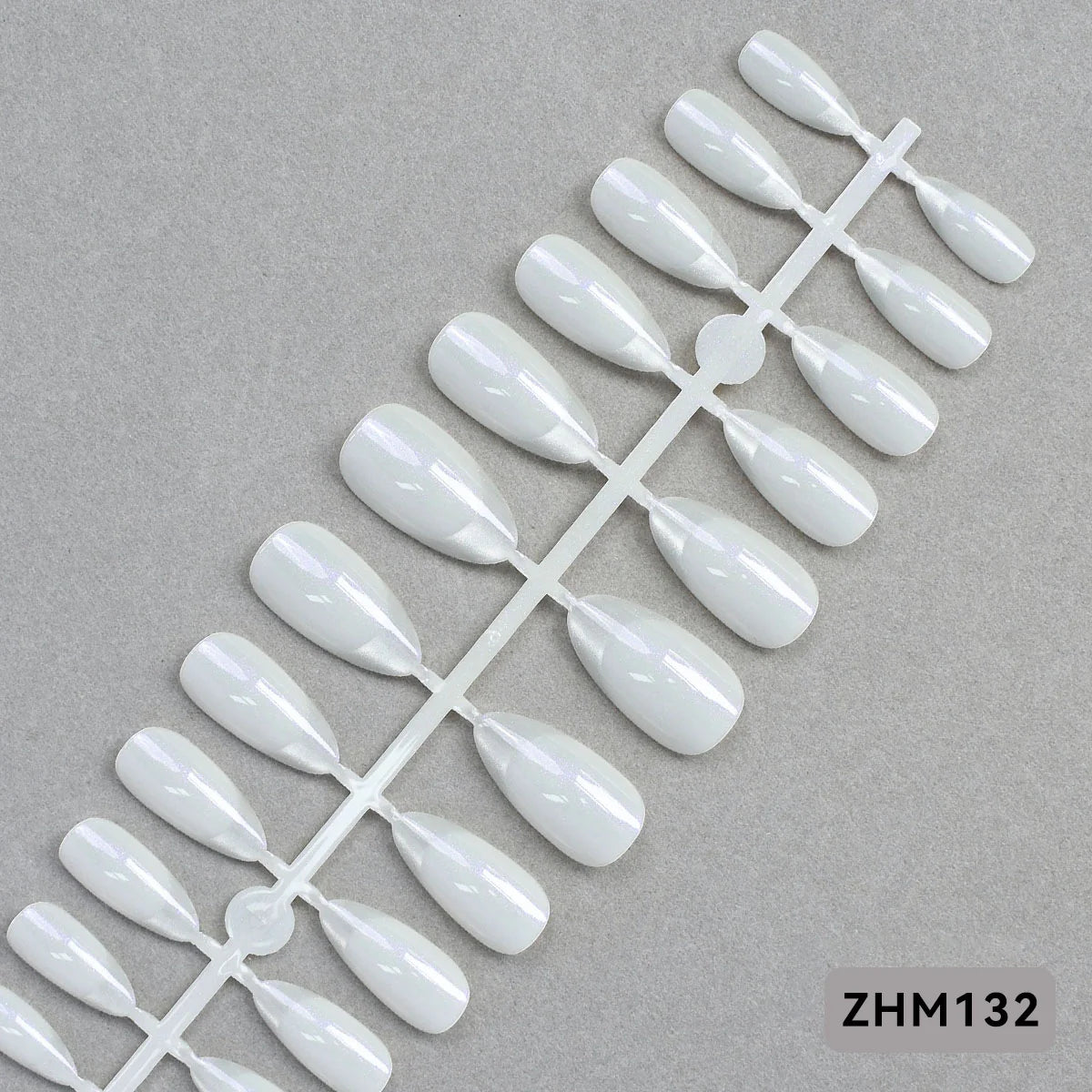 Press-On Nail Tips Nude Peel-And-Press Set of 24