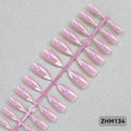 Press-On Nail Tips Nude Peel-And-Press Set of 24
