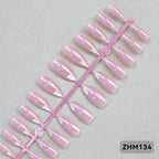 Press-On Nail Tips Nude Peel-And-Press Set of 24
