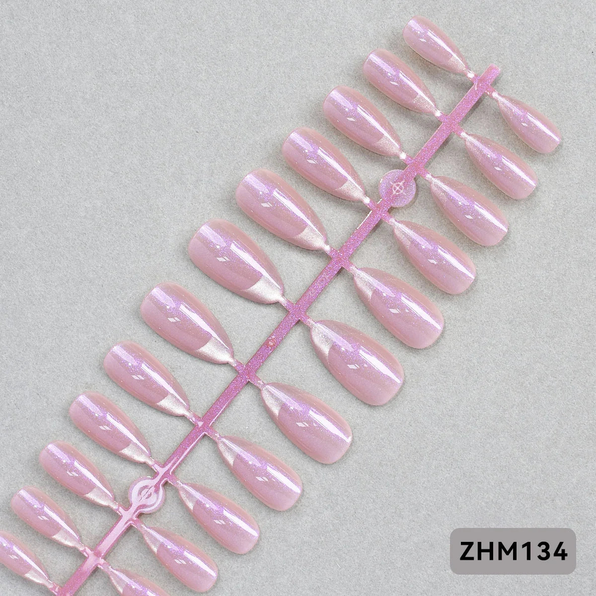 Press-On Nail Tips Nude Peel-And-Press Set of 24