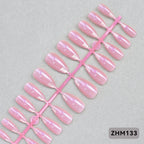 Press-On Nail Tips Nude Peel-And-Press Set of 24