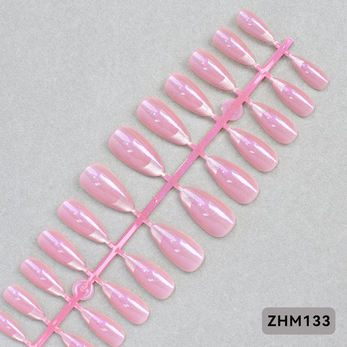 Press-On Nail Tips Nude Peel-And-Press Set of 24