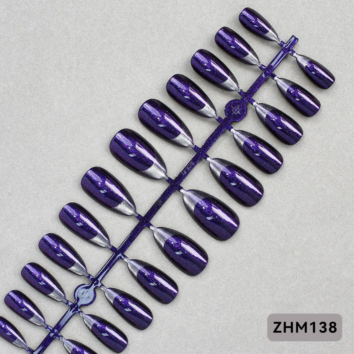 Press-On Nail Tips Nude Peel-And-Press Set of 24