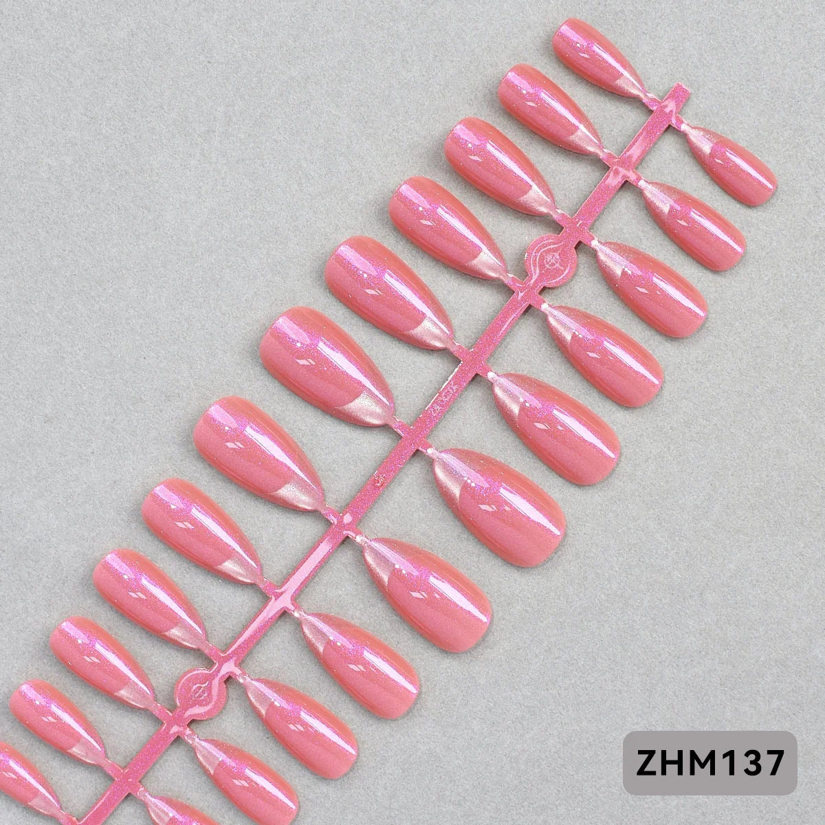 Press-On Nail Tips Nude Peel-And-Press Set of 24
