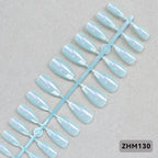 Press-On Nail Tips Nude Peel-And-Press Set of 24