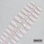Press-On Nail Tips Nude Peel-And-Press Set of 24