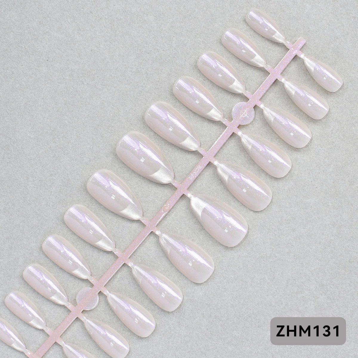 Press-On Nail Tips Nude Peel-And-Press Set of 24