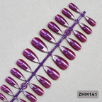 Press-On Nail Tips Nude Peel-And-Press Set of 24