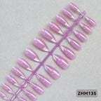 Press-On Nail Tips Nude Peel-And-Press Set of 24