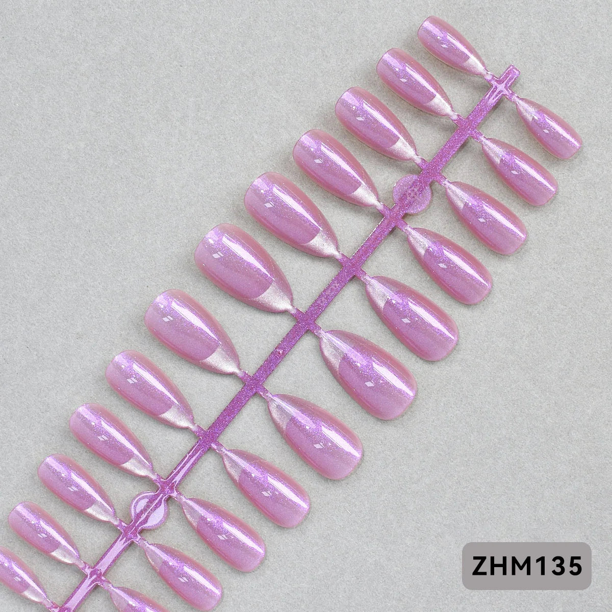 Press-On Nail Tips Nude Peel-And-Press Set of 24