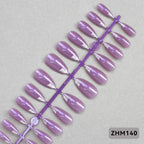 Press-On Nail Tips Nude Peel-And-Press Set of 24