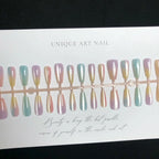 Press-On Nail Tips Ombre Glitter Reusable Set of 30