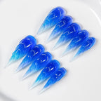 Press-On Nail Tips Ombre Stiletto Chip-Resistant