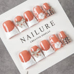 Press-On Nail Tips Peel And Stick Gemstone & Bow