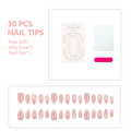 Press-On Nail Tips Peel-And-Stick Set of 30