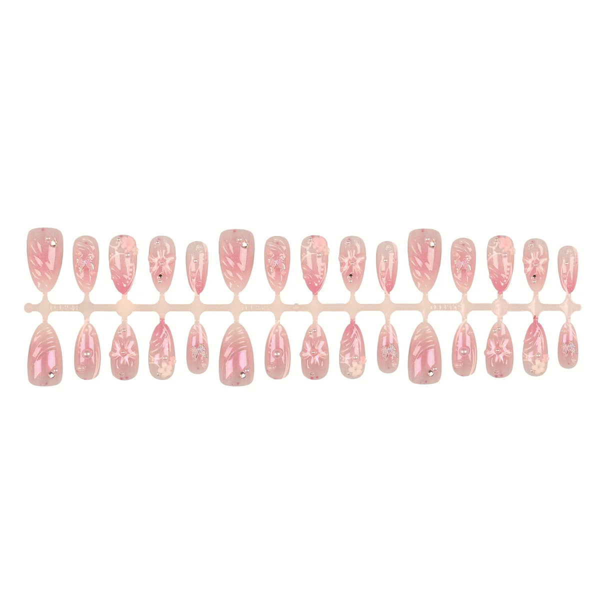 Press-On Nail Tips Peel-And-Stick Set of 30
