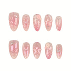 Press-On Nail Tips Peel-And-Stick Set of 30