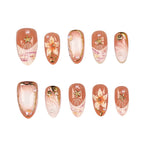 Press-On Nail Tips Peel & Stick Reusable Floral Design