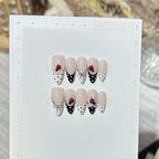 Press-On Nail Tips Polka Dot & Floral Easy Application