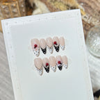 Press-On Nail Tips Polka Dot & Floral Easy Application