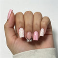 Press-On Nail Tips Polka Dot & Striped Easy Application