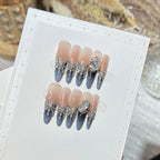 Press-On Nail Tips Rhinestone & Glitter Comfortable Fit
