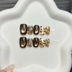 Press-On Nail Tips Salon-Quality Reusable Glitter & Animal Print
