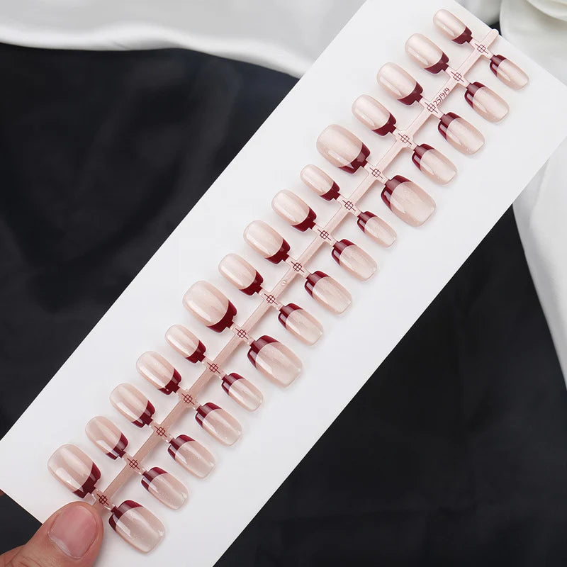 Press-On Nail Tips Self-Adhesive Decorative Multiple Sizes