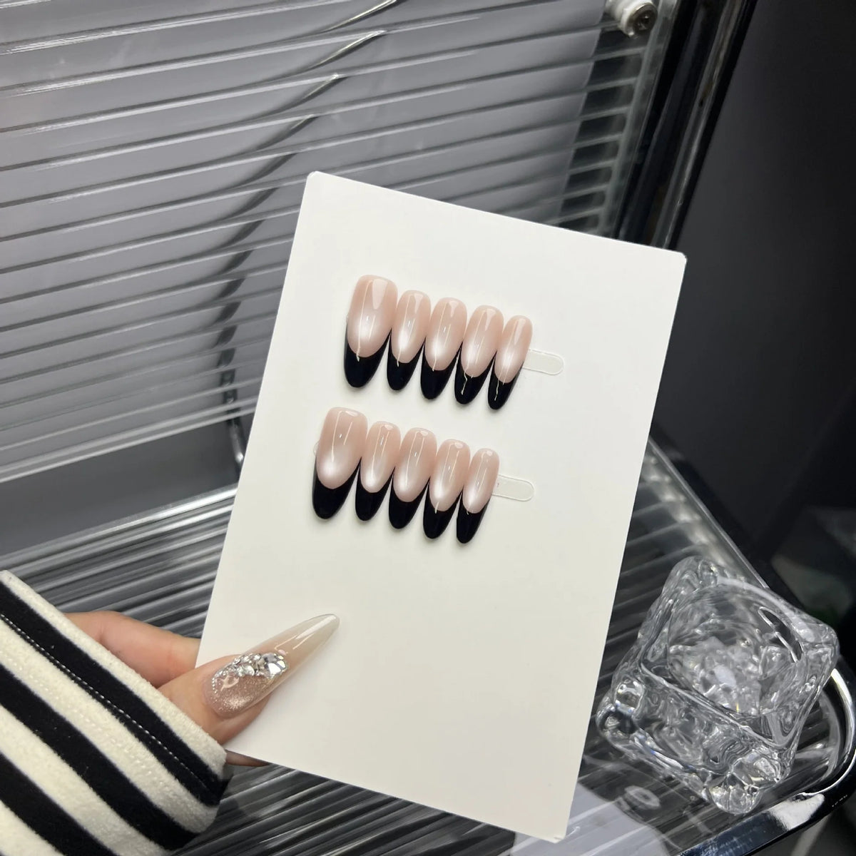 Press-On Nail Tips Self-Adhesive Reusable Ombre