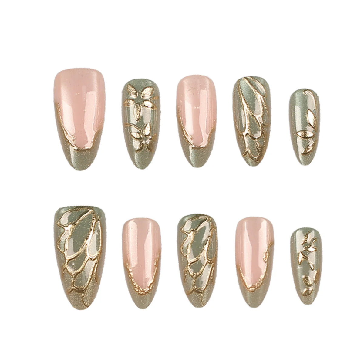 Press-On Nail Tips Set 30-Piece Jelly Glue & File