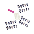 Press-On Nail Tips Set 30 Pieces Floral Designs