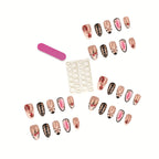 Press-On Nail Tips Set 30 Pieces Glue & File
