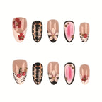 Press-On Nail Tips Set 30 Pieces Glue & File