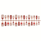 Press-On Nail Tips Set 30 Pieces Glue & File