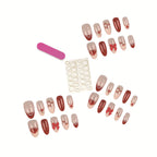 Press-On Nail Tips Set 30 Pieces Glue & File