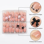 Press-On Nail Tips Set Floral Designs Easy-Apply Chip-Resistant